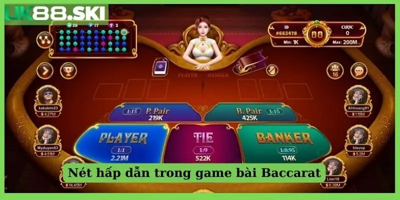 Nét hấp dẫn trong game bài Baccarat