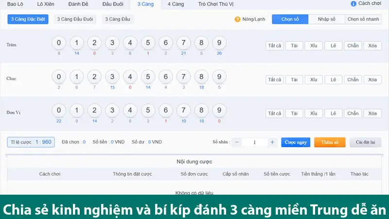 Cách soi cầu và các bí kíp đánh 3 càng miền Trung dễ trúng